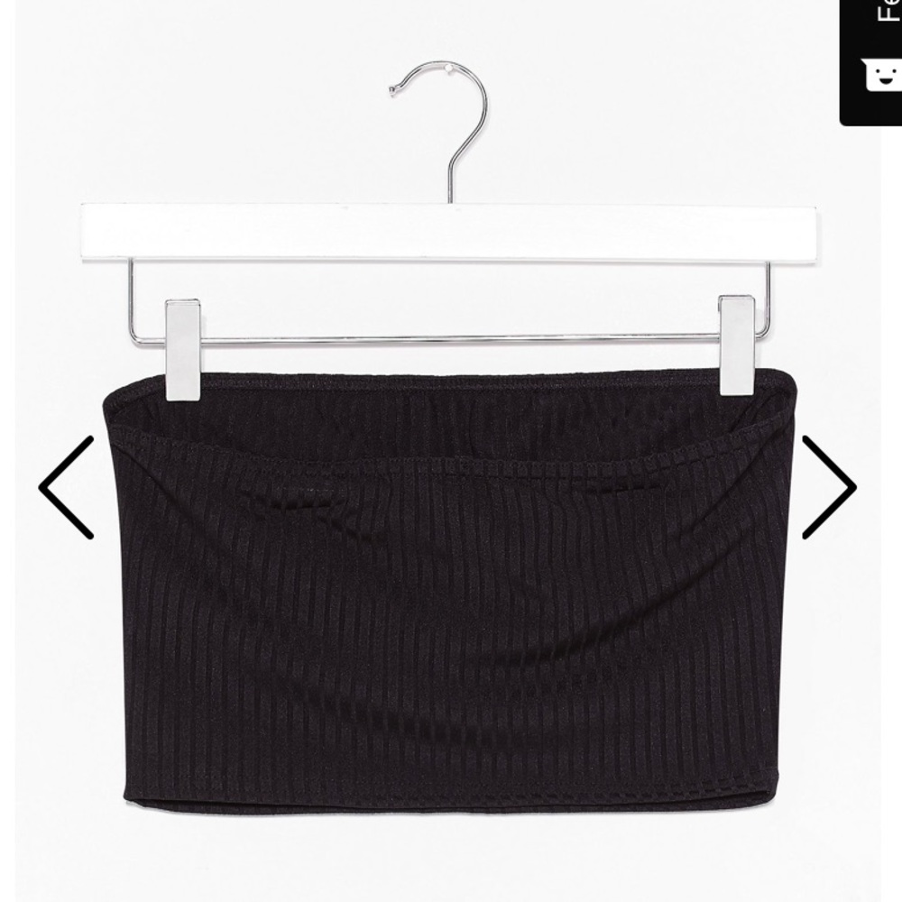 Keep Rib Simple Bandeau Crop Top - Picture 2 of 6